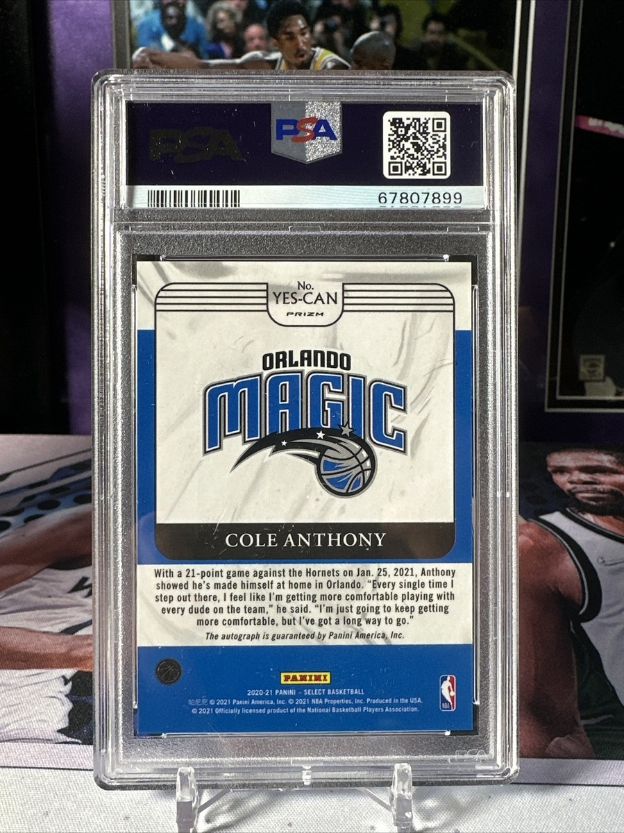 Cole Anthony PSA10 RC auto 50シリ超貴重 Cole Anthony AUTO PSA 10 ROOKIE Red Yellow Prizm 2020-21 Panini