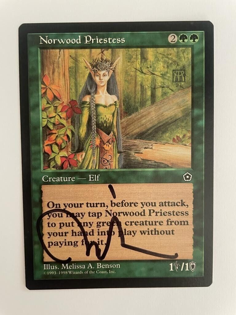 MTG ARTIST PROOF PORTAL SECOND AGE NORWOOD PRIESTESS SIGNED BY