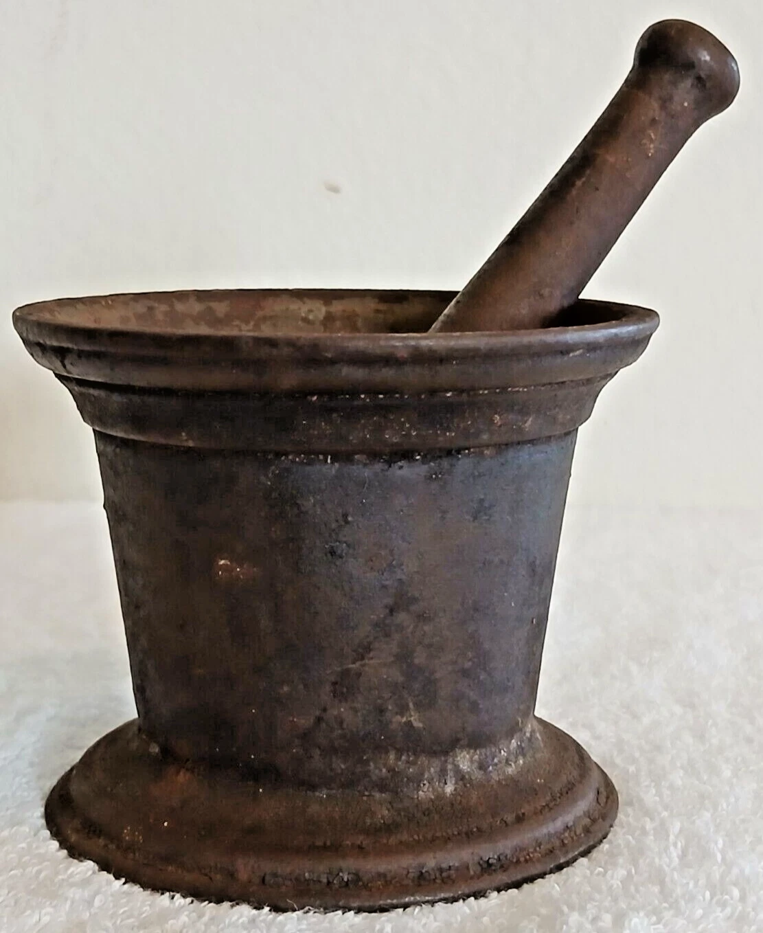 Antique Apothecary Cast Iron Mortar & Pestle 4"