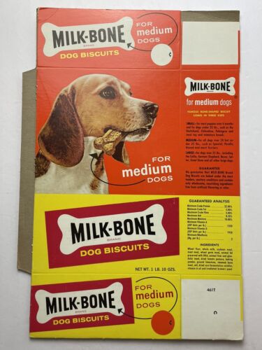 Vintage 1963 Milk-Bone Dog Biscuit Food Box Medium Beagle Movie Tv Prop
