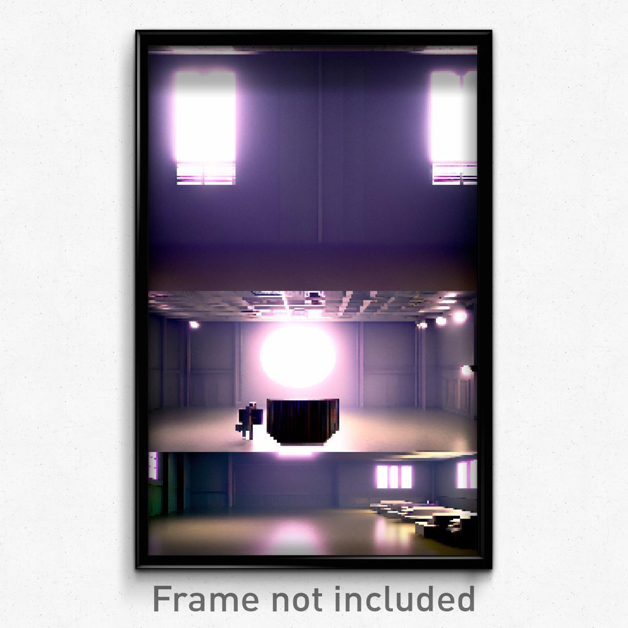 8 Bit Psychedelic Pixel Art Poster - Gargantuan Room Video Game Print