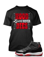Tee Shirt Hood Love to Match J11 Retro Sneaker Big Tall Small Hip Hop Money Tee