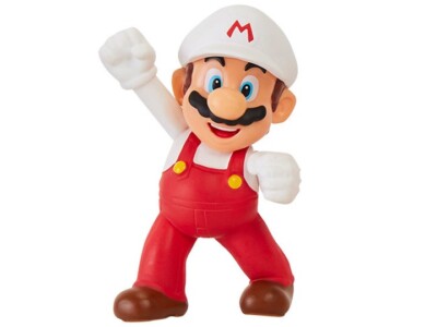 SUPER MARIO Action Figur 2,5 Zoll – Fire Mario, Mit Gelenken, Sammlerfigur Von Jakks Pacific