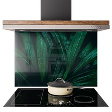 BESPOKE Glass Splashback Kitchen Tile Cooker Panel Leaves Close Up Macro 0632