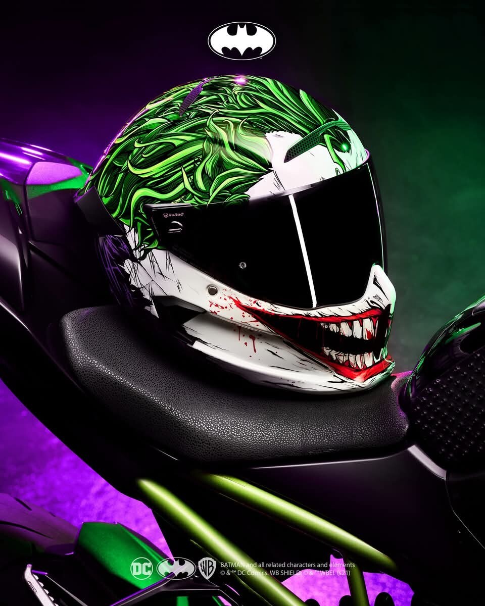 Joker Batman Kids Helmet Ruroc Carbon The Joker