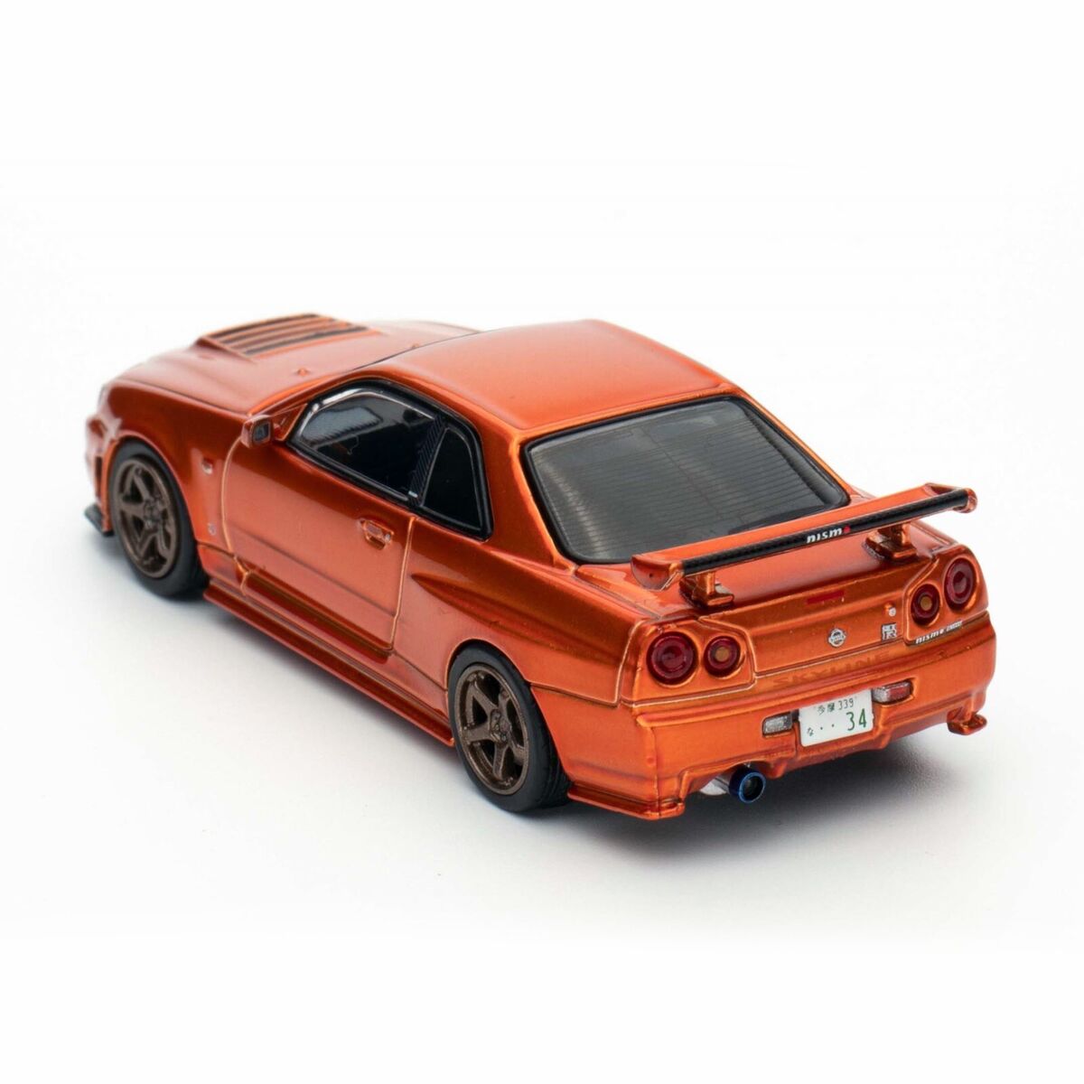 INNO64 NISSAN SKYLINE GT-R R34 R-TUNE ORANGE METALLIC SEALED