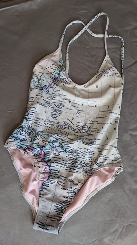 Wildfox Ocean Explorer Map One Piece Swimsuit XS - Picture 2 of 13