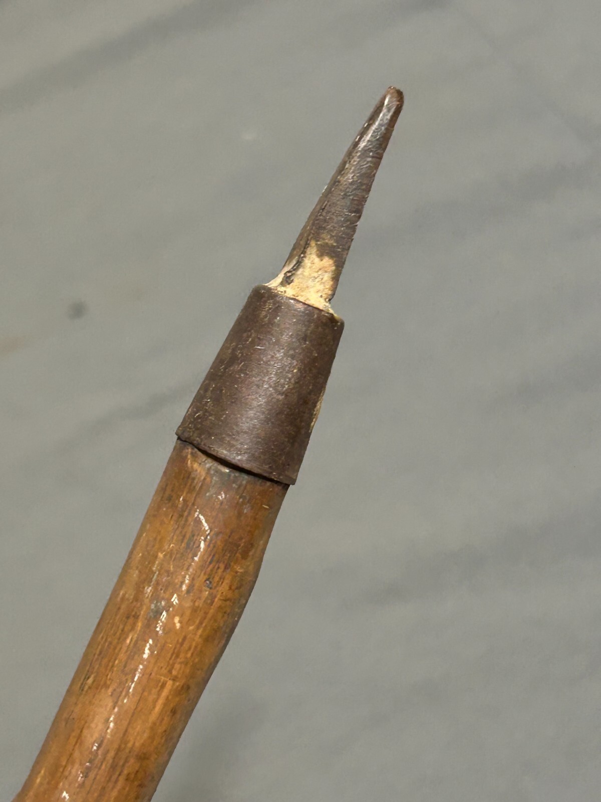 Vintage 39" German WALKING CANE Half-Handle Stick + BADGES Luzern FURKA 2272m