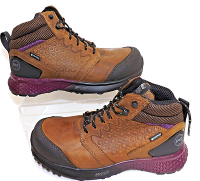 Timberland Pro Reaxion Composite Toe NT WP Mid Hiker  Brown Boot: Women's 8.5