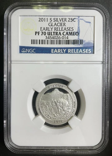 NGC PR70 2011-S Glacier ER Quarter 25c PERFECT PF70UC Blast White UC SILVER c1