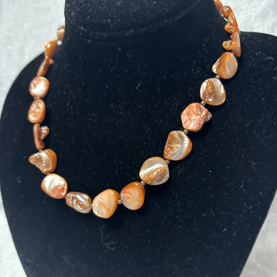 Necklace And Bracelet Set Real Pearls Mother Of Pearl Shells And Crystal Beads, Foto 4 de 4