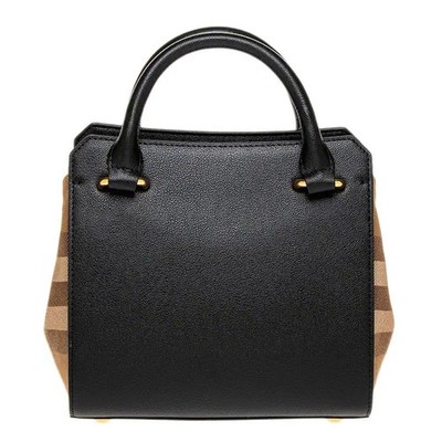 Burberry Women's Banwell Mini Top Handle Leather/Canvas Tote