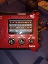 Kaito KA500 Voyager Solar Crank AM/FM Weather Shortwave NOAA Alert Radio Red