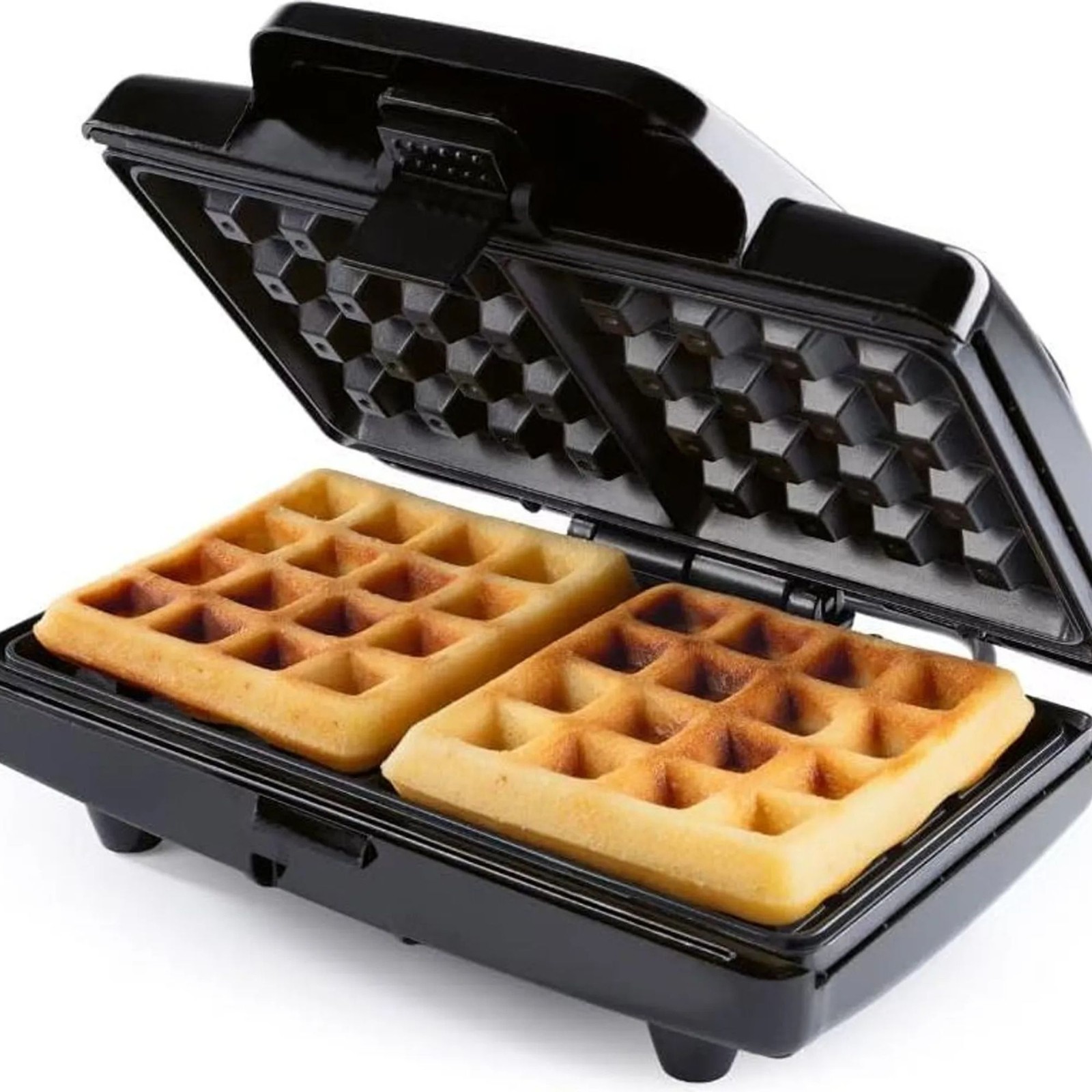 GOURMETmaxx Waffeleisen 750W Antihaft Thermostat für 2 Belgische Waffeln