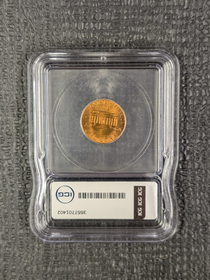 1973 MS 67+ RD  Lincoln Memorial One Cent 1c Rare Coin - ICG Hutto White Label - Image 2 of 4