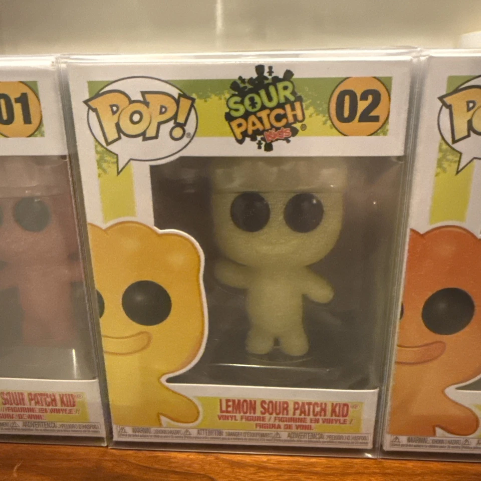 Funko Pop Sour Patch Kids Redberry 01, Lemon 02, Orange 03, Blue Raspberry 04 - Image 3 of 4