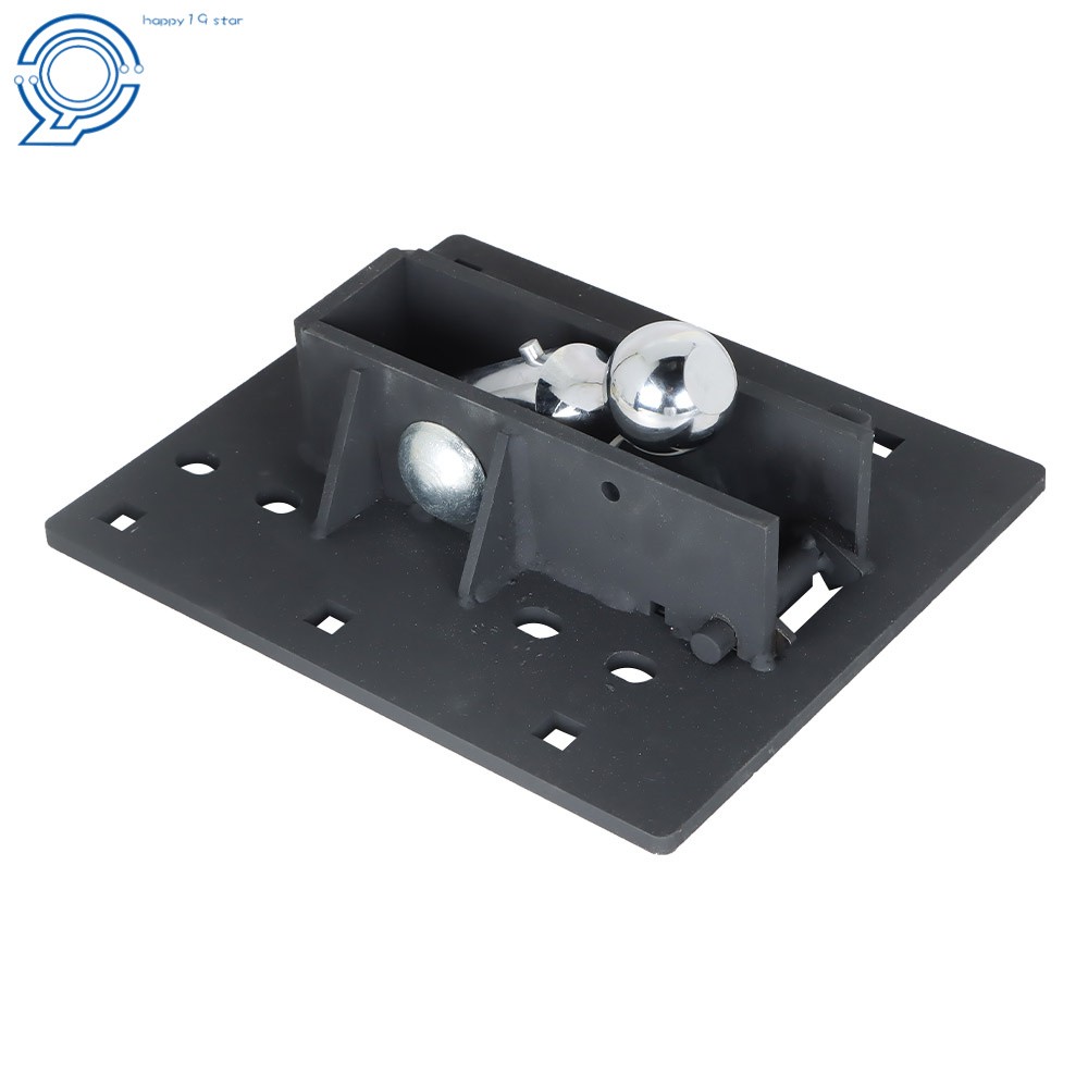 Steel Black Folding Ball Gooseneck Hitch T-Handle U-bolt with 2-5/16-Inch Ball