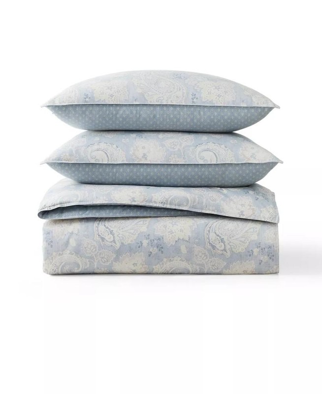 Ralph Lauren Home Leigh Paisley FULL / QUEEN Duvet & Shams Set Blue Multi