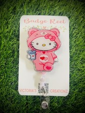 Hello Kitty -Bear Suit badge reel