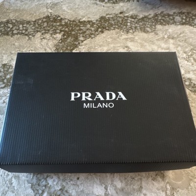 PRADA Milano Black Plastic Rectangle Gift Box Solid Multipurpose 1pc