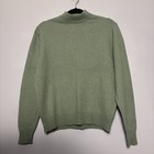 Vintage 70s Lambswool Angora Blend Mock Neck Sweater UK England British Green 40