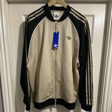 Adidas Originals Mesh Track Top Size M Loose Fit so more like Large KE0114 Stone