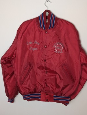 Varsity Vintage Birdie Pro-Sports Jacket Red Satin Snap Front 