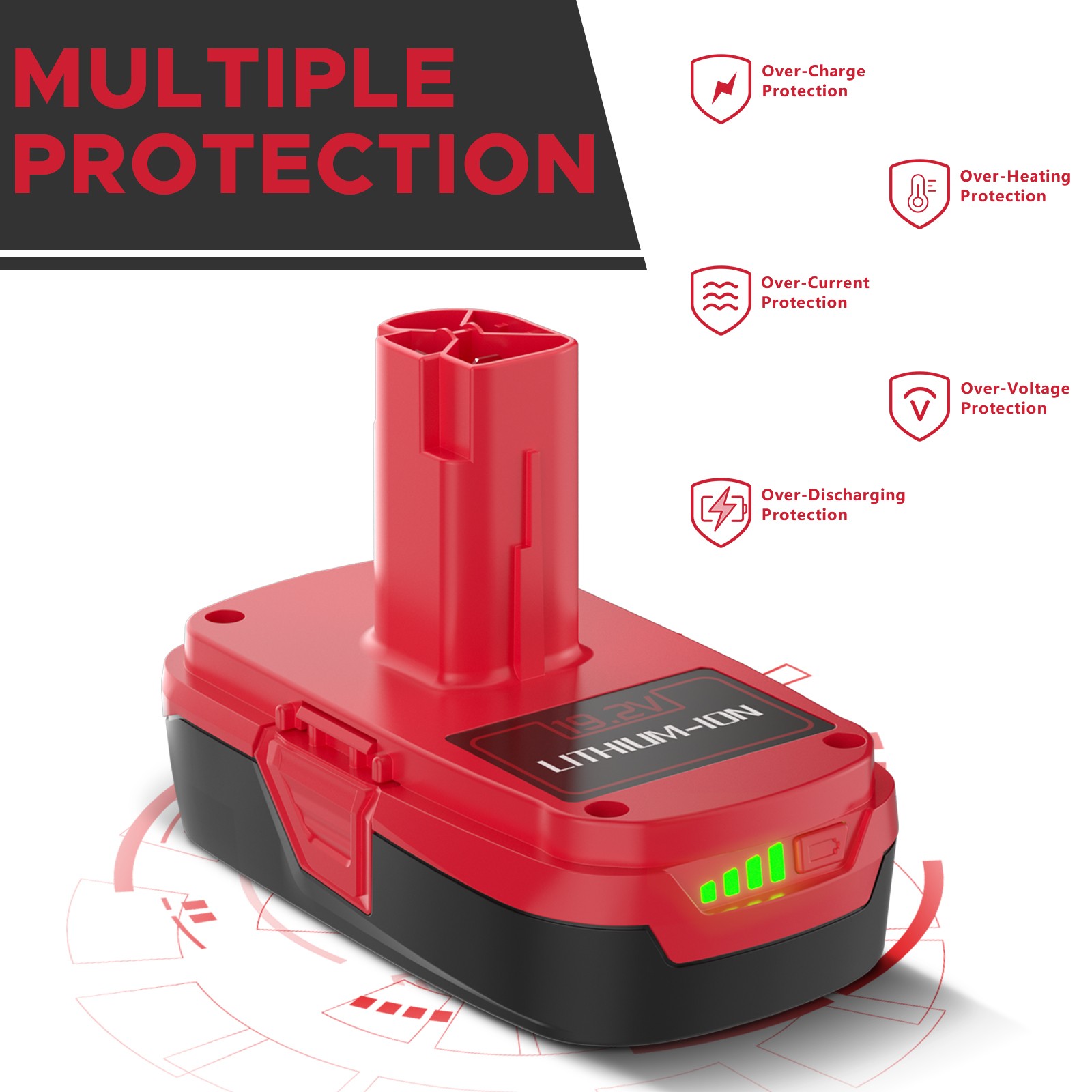 2Pack 3.5AH For Craftsman 19.2Volt 11375 Battery C3 DieHard 130279005 11376