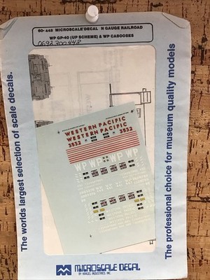 Microscale Decal N Scale 60-448: Western Pacific WP GP-40 UP Scheme & Cabooses