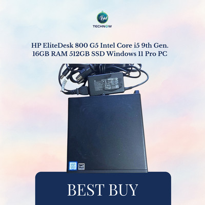 HP EliteDesk 800 G5 Intel Core i5 9th Gen. 16GB RAM 512GB SSD Windows 11 Pro PC