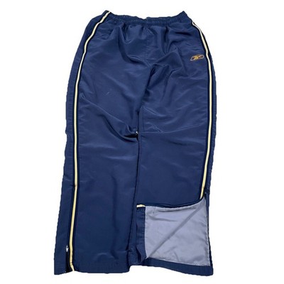 Vintage Reebok Pants Men Small Blue Windbreakers Track Suit Joggers Y2K Lined