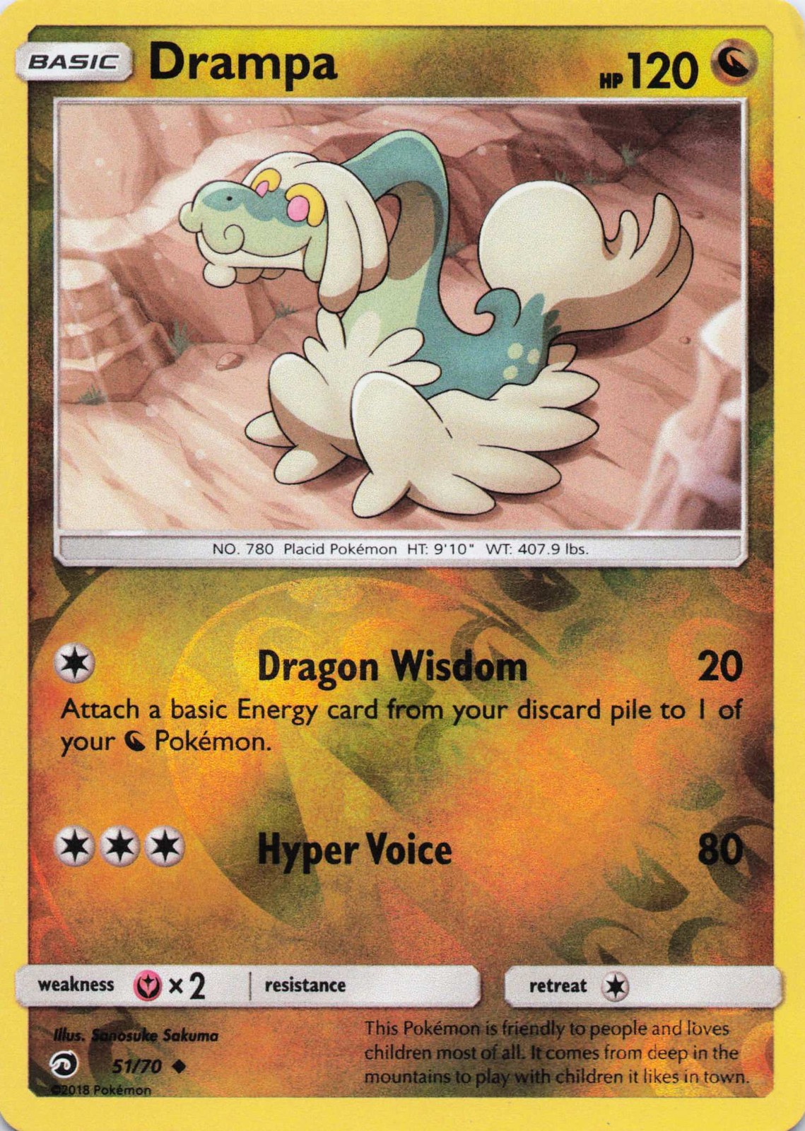 Drampa Uncommon Dragon Majesty 51/70 NM