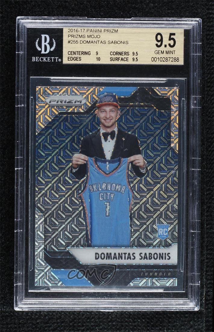 2016-17 Panini Prizm Mojo Prizm 2/25 Domantas Sabonis #255 BGS 9.5 GEM MINT fi6