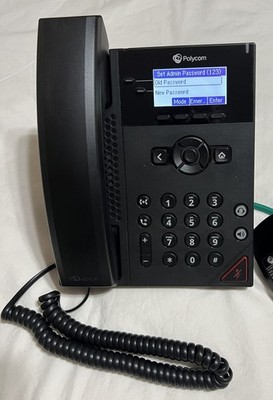 2 Polycom VVX 150, VVX-150 2-line Business IP Phones - SIP - PoE - Tested