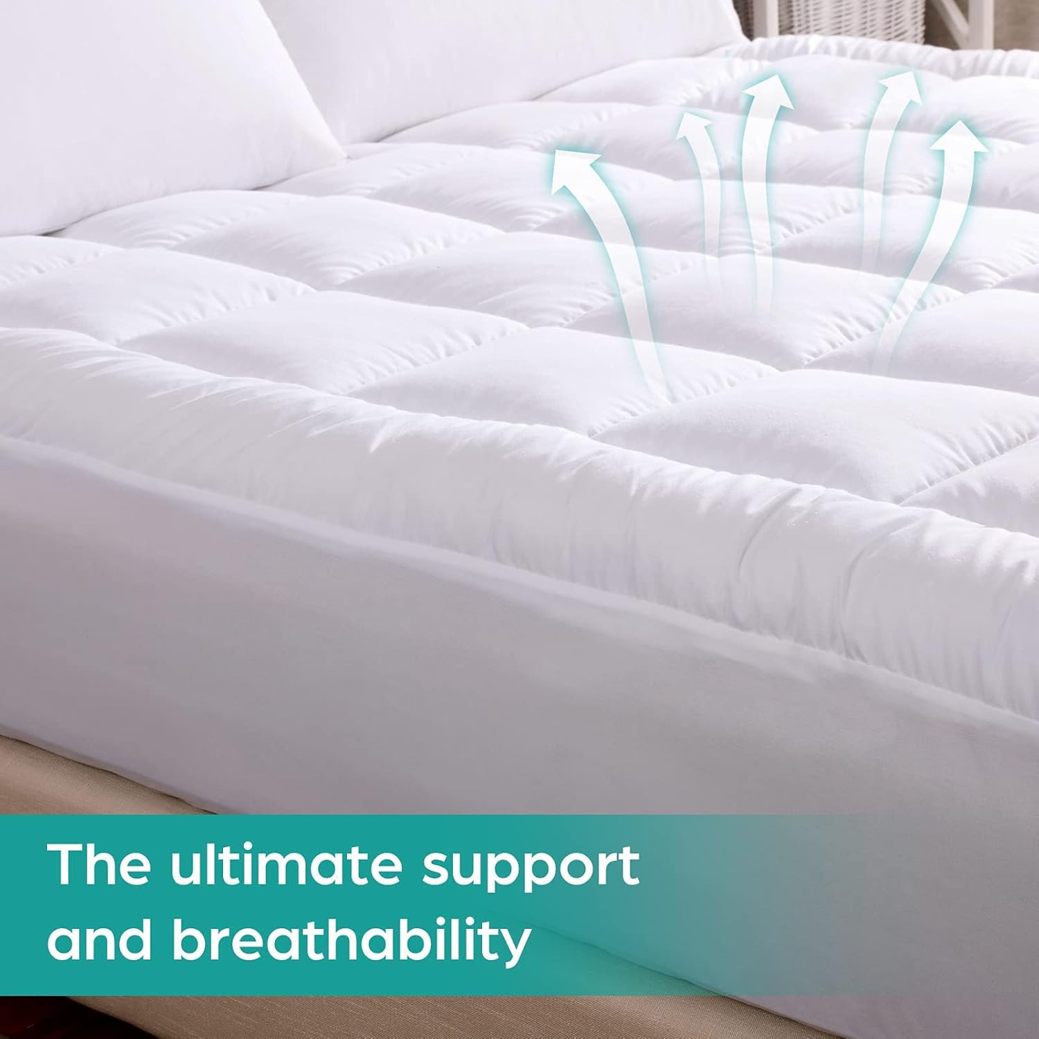 Extra Deep 4" Queen Mattress Topper Ultra Soft Pillow Top Pl