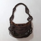 00s DIESEL Rope Leather Shoulder Bag Y2K Vintage