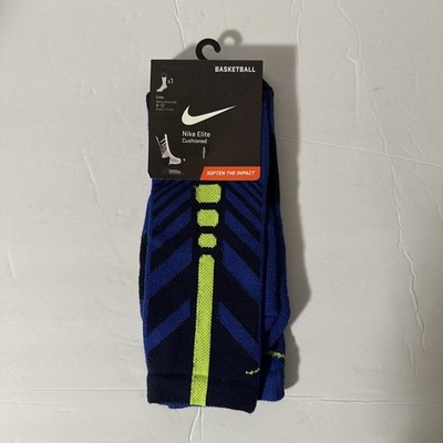 Nike Elite Basketball Cushioned Crew Socks LARGE  (8-12) | Sequalizer Series   