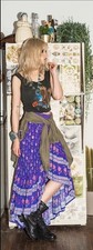 Spell Bohemian Royale Castaway Purple Skirt M Rare HTF Boho Unicorn