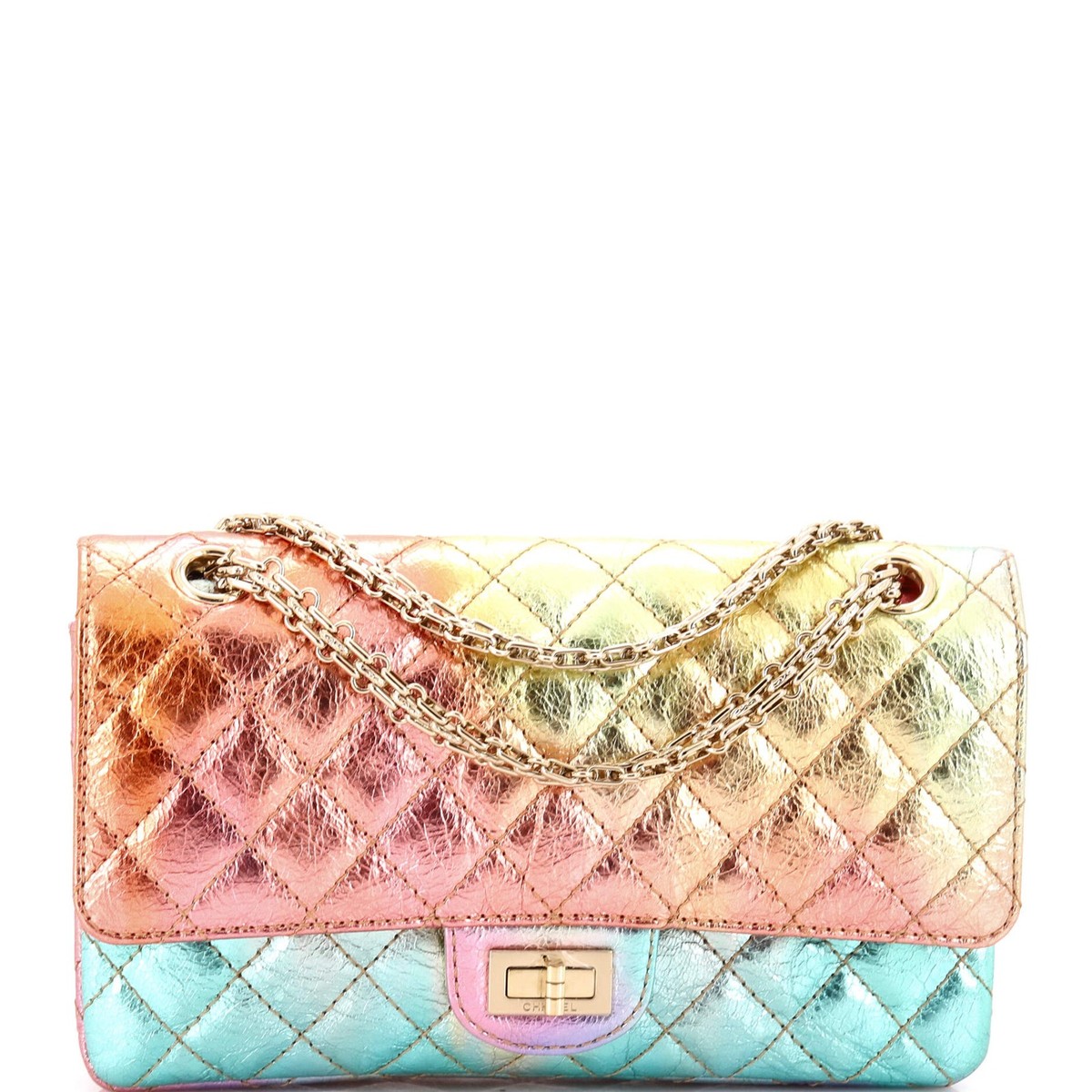 Chanel Rainbow Reissue 2.55 Flap Bag Quilted Multicolor Metallic
