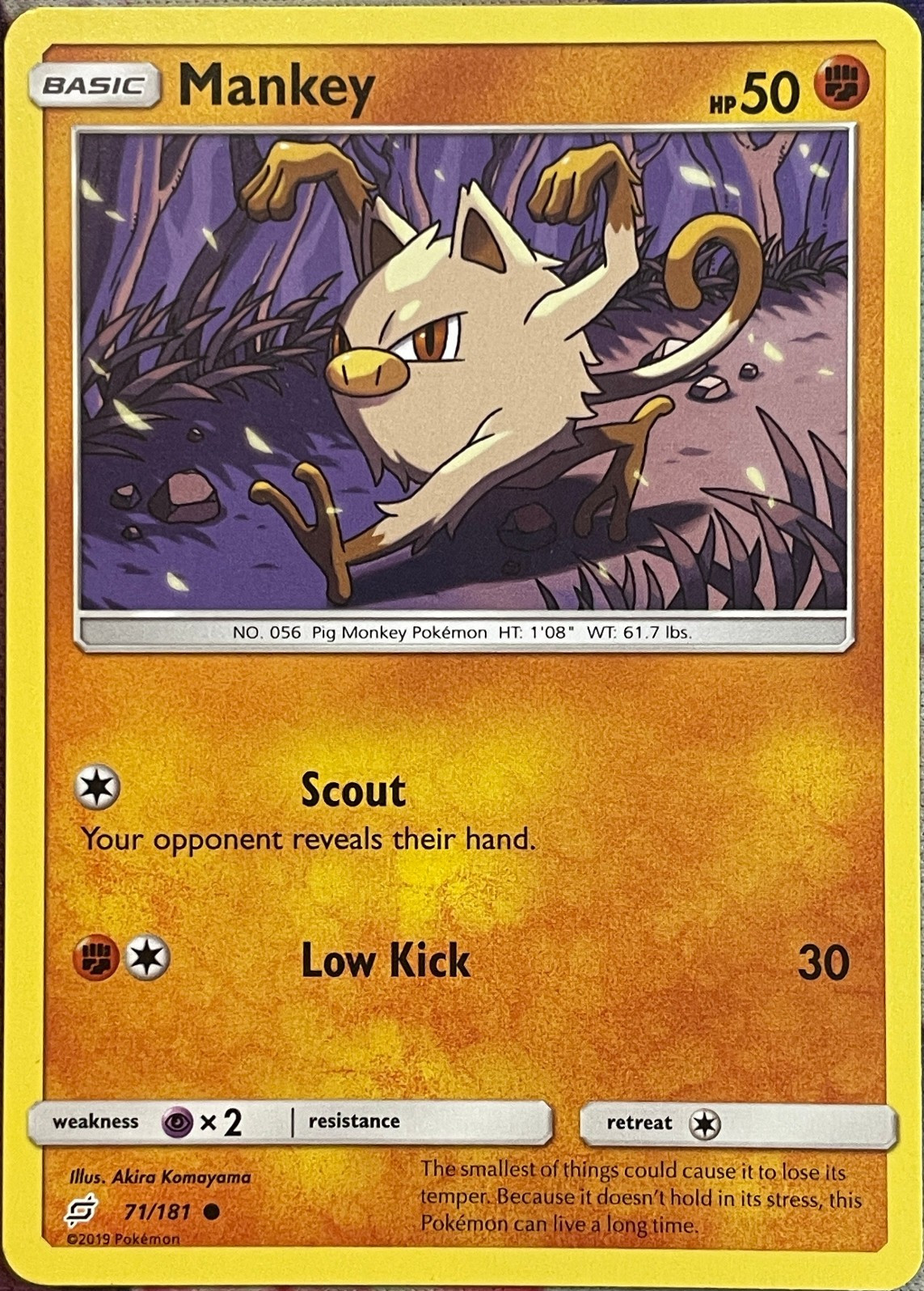 Mankey - 71/181 - Team Up Pokemon 2019