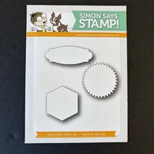 Simon Says Stamp Apothecary Labels 2 Die Set Cutting Metal S139