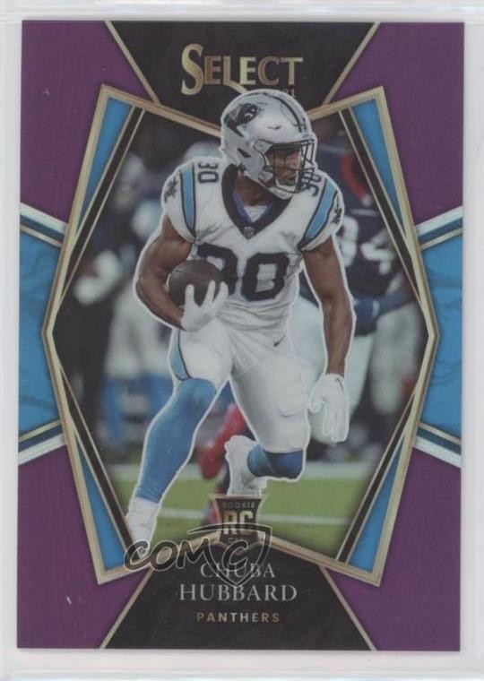 2021 Panini Select Premier Level Purple Prizm 73/75 Chuba Hubbard #176 1u6