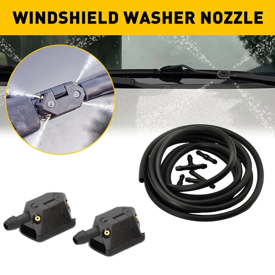 2pcs Car Windshield Washer Wiper Sprayer Nozzle Front Window Spray - Imagem 3 de 4