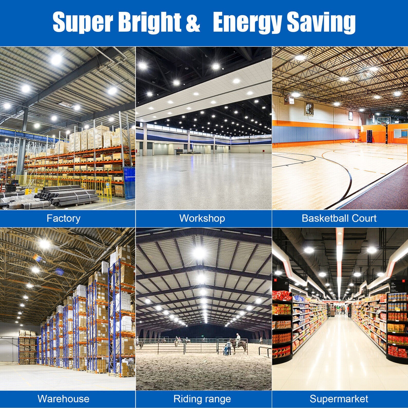 UFO High Bay LED 240W Shop Lights Dimmable Low Bay Ceiling Commercial Building