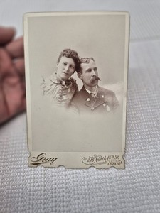 Omaha, Neb Police Cabinet Card, Shows Badge, Late 1880s