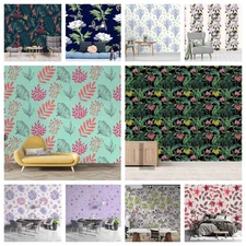 3D Floral Leaves Pattern Self-adhesive Wallpaper Removable Wallpaper Wall Mural