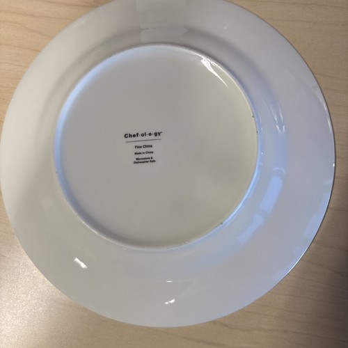 All White Rim by Chef-ol-o-gy DINNER PLATE 10 1/2" SET Of 4 - Picture 5 of 8