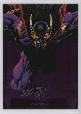 2024 Skybox Marvel Metal Universe Avengers Purple 188/199 Nighthawk #63 1d04