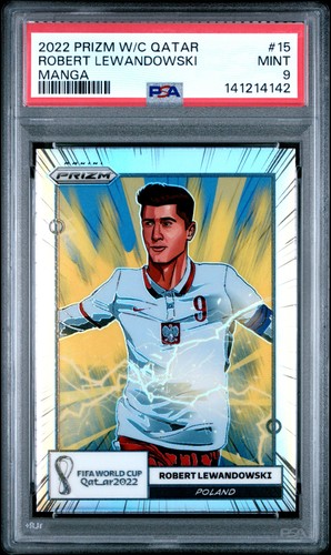 Robert Lewandowski #15 2022 Panini Prizm World Cup Manga card