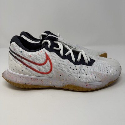 Nike Air Zoom Vapor Cage 4 HC White/Laser Crimson-Gridiron CD0424-105 Mens 8.5